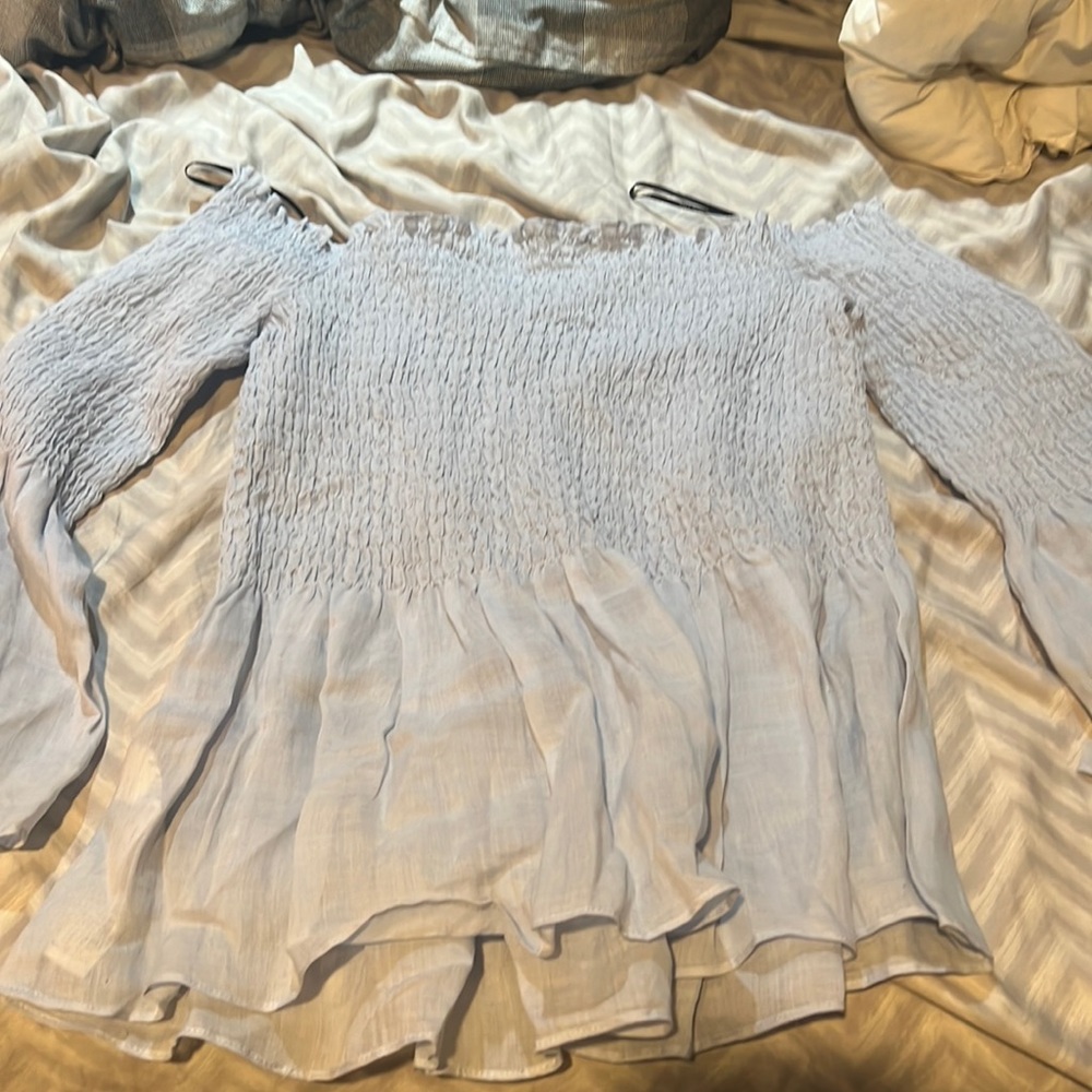 Blue zara shirt